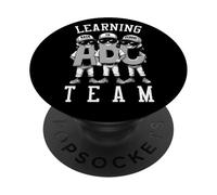 Jugador de béisbol Regreso a la Escuela Divertido Equipo de Aprendizaje ABC PopSockets PopGrip Adhesivo