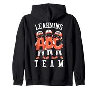 Jugador de béisbol Regreso a la Escuela Divertido Equipo de Aprendizaje ABC Sudadera con Capucha