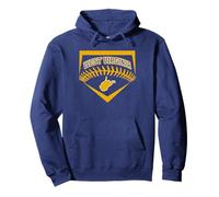 Jugador de béisbol West Virginia Baseball Shield Art WV Travel Sudadera con Capucha