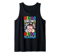 Jugador de bingo A veces me gusta gritar decepción de bingo Camiseta sin Mangas