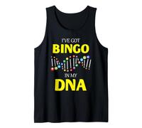 Jugador de Bingo ADN Divertido Amante del Bingo Juego Noche gráfico Camiseta sin Mangas