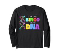 Jugador de Bingo ADN Divertido Amante del Bingo Juego Noche gráfico Manga Larga