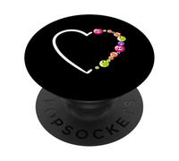 Jugador de bingo Corazón Bolas de bingo Amor Juego Divertido PopSockets PopGrip Adhesivo
