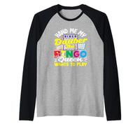 Jugador de bingo Dauber The Bingo Queen Jugar Camiseta Manga Raglan