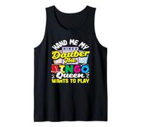 Jugador de bingo Dauber The Bingo Queen Jugar Camiseta sin Mangas