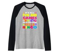 Jugador De Bingo Diversión Y Juegos Gritos Bingo Camiseta Manga Raglan
