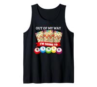 Jugador de Bingo Fuera de mi Camino Sala de Bingo Juego Noche Humor Camiseta sin Mangas