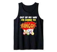 Jugador de Bingo Fuera de mi Camino Sala de Bingo Juego Noche Humor Camiseta sin Mangas