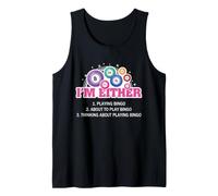 Jugador de Bingo Siempre Jugando Bingo Juego Noche Rutina Humor Camiseta sin Mangas