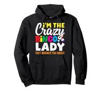 Jugador de bingo Soy la Dama del Bingo Loco Advertido Sudadera con Capucha