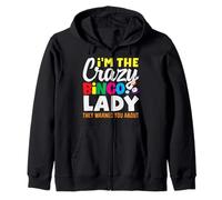 Jugador de bingo Soy la Dama del Bingo Loco Advertido Sudadera con Capucha