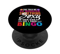 Jugador de bingo Susurro Sexy Bingo Refranes divertidos PopSockets PopGrip Adhesivo