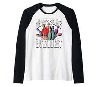 Jugador de Bolos Divertido Menuda Mierda de Bolos Equipo Camiseta Manga Raglan