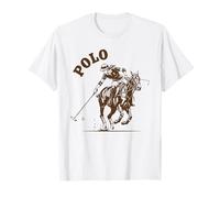 Jugador De Caballo De Polo Mujer Montando Deportista Camiseta