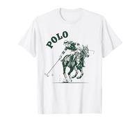 Jugador De Caballo De Polo Mujer Montando Deportista Camiseta