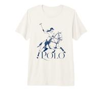Jugador De Caballo De Polo Mujer Montando Deportista Camiseta Premium