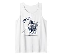 Jugador De Caballo De Polo Mujer Montando Deportista Camiseta sin Mangas
