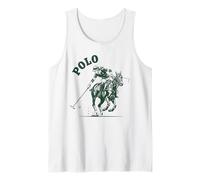 Jugador De Caballo De Polo Mujer Montando Deportista Camiseta sin Mangas