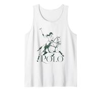 Jugador De Caballo De Polo Mujer Montando Deportista Camiseta sin Mangas