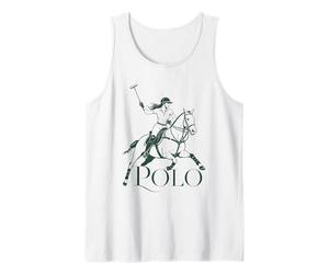 Jugador De Caballo De Polo Mujer Montando Deportista Camiseta sin Mangas