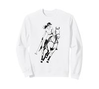 Jugador De Caballo De Polo Mujer Montando Deportista Sudadera