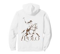 Jugador De Caballo De Polo Mujer Montando Deportista Sudadera con Capucha