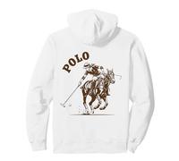 Jugador De Caballo De Polo Mujer Montando Deportista Sudadera con Capucha
