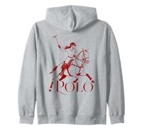 Jugador De Caballo De Polo Mujer Montando Deportista Sudadera con Capucha