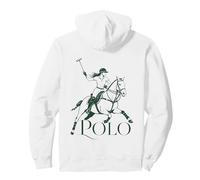 Jugador De Caballo De Polo Mujer Montando Deportista Sudadera con Capucha