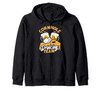 Jugador de Cornhole Beber Equipo Fun Vibes Sudadera con Capucha