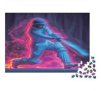 Jugador de Cricket Arte Deportivo Puzzle de 1000 Piezas Papel Puzzle para Adultos Energía Dinámica Relajación Decoración Familia 70x50cm/1000pcs