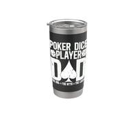 Jugador de dados de póquer Dad The Idol Juego de cartas Poker Dice Player Vaso térmico de acero inoxidable de doble pared
