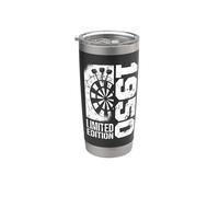 Jugador de dardos Cumpleaños nacido en 1950 Juego de Dardos Vaso térmico de acero inoxidable de doble pared