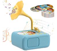 Jugador de Discos de niños con 96 Cartas Tipo-C Cargo a la educación y Aprendizaje El Reproductor de Discos de bebé con 8 Tarjetas de grabación para Juguetes para niños