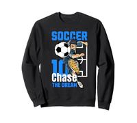 Jugador de fútbol Acción Arte Chase The Dream Diseño Sudadera