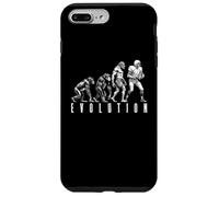 Jugador de fútbol Americano Evolución Hombre Divertido Hombre Mono Cavernícola Carcasa para iPhone 7 Plus/8 Plus