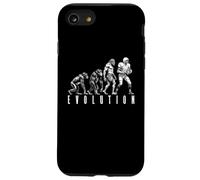 Jugador de fútbol Americano Evolución Hombre Divertido Hombre Mono Cavernícola Carcasa para iPhone SE (2020) / 7/8
