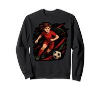 Jugador De Fútbol Chica Pateando Una Pelota Sudadera