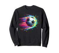 Jugador De Fútbol Fresco Colorido Tie Dye Color Arte Deportes Sudadera
