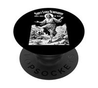 Jugador de fútbol Patron Saint Luigi Scrosoppi Funny Football PopSockets PopGrip Adhesivo