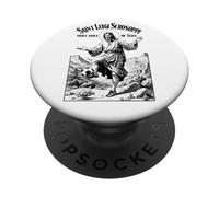 Jugador de fútbol Patron Saint Luigi Scrosoppi Funny Football PopSockets PopGrip Adhesivo