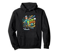 Jugador de Golf Motivacional apunta a un Estilo Deportivo más Alto Sudadera con Capucha