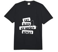 Jugador de Hockey Comer Dormir Hockey sobre Hielo Repetir Hockey sobre Hielo Divertido Comfort Colors Adult Heavyweight T-Shirt