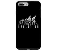 Jugador De Hockey Hielo Evolución Hombre Divertido Mono Cavernícola Deporte Carcasa para iPhone 7 Plus/8 Plus