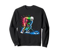 Jugador de hockey sobre hielo Colorido Sport Splash Sudadera