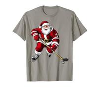 Jugador de Hockey sobre Hielo Papá Noel Camiseta