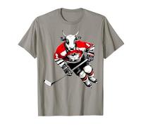 Jugador de hockey sobre hielo Vaca Camiseta