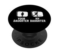 Jugador de Hockey Tu Hija Mi Hija Hockey sobre Hielo Divertido PopSockets PopGrip Adhesivo