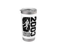 Jugador de Padel-tenis nacido en 2003 Cumpleaños Padel-Tenis Vaso térmico de acero inoxidable de doble pared