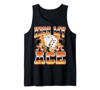 Jugador de póker Kiss My Ace, Juego de Casino al Estilo Pirata de los 90 Camiseta sin Mangas